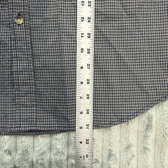 The North Face‎ Shirt Mens L Blue Plaid Long Sleeve Pockets Modal Button-Up Mesh - Picture 7 of 12